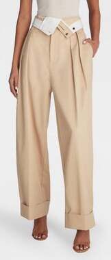 KBB by Kahlana Women's Baggy Leg The Waist Curtain Trouser